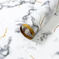 PAPEL COREANO CON DISEÑO MARMOL Y BORDE DORADO- POR MAYOR - Miniatura 7