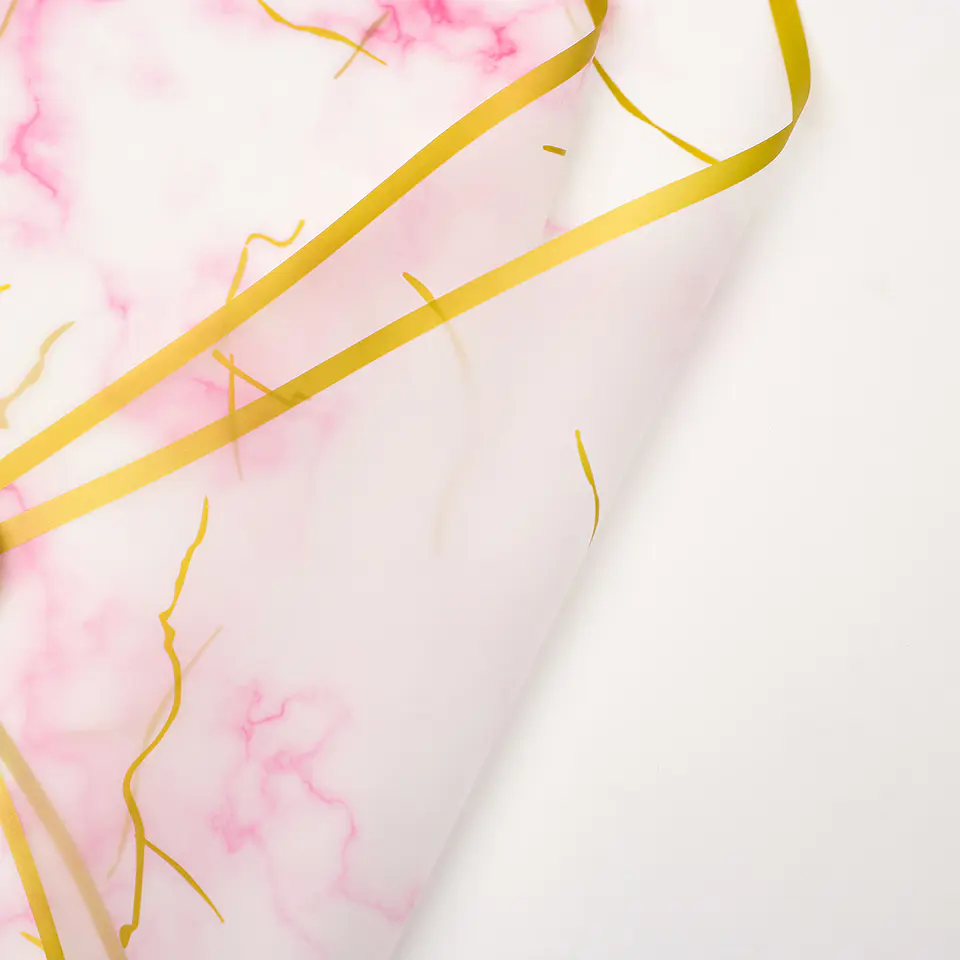 PAPEL COREANO CON DISEÑO MARMOL Y BORDE DORADO- POR MAYOR 11