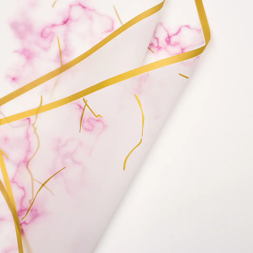 PAPEL COREANO CON DISEÑO MARMOL Y BORDE DORADO- POR MAYOR 12