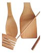 SET UTENSILIOS CON PINZA DE BAMBU EN MALLA BLANCA - POR MAYOR - Miniatura 4