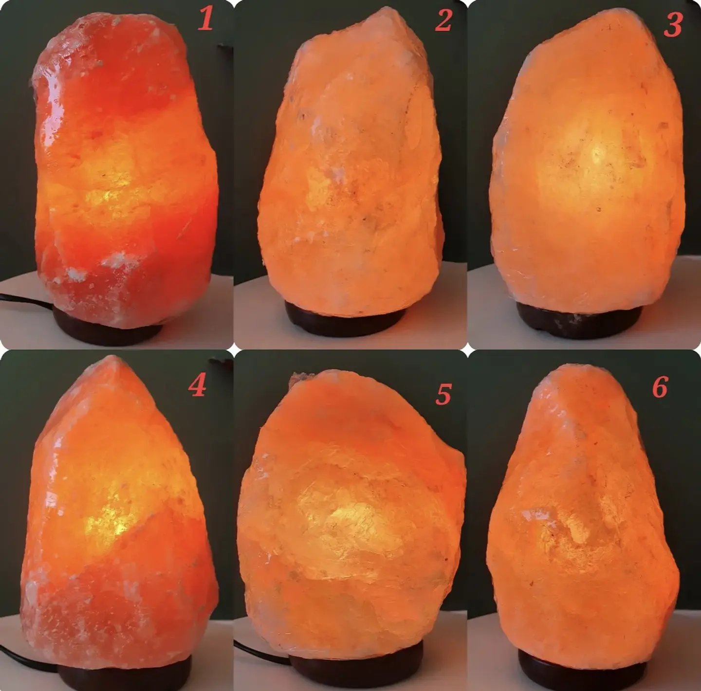 LAMPARA DE SAL DEL HIMALAYA LUZ REGULABLE PIEDRA DE 2.5 A 3 KILOS 20x13CM- POR MAYOR 12
