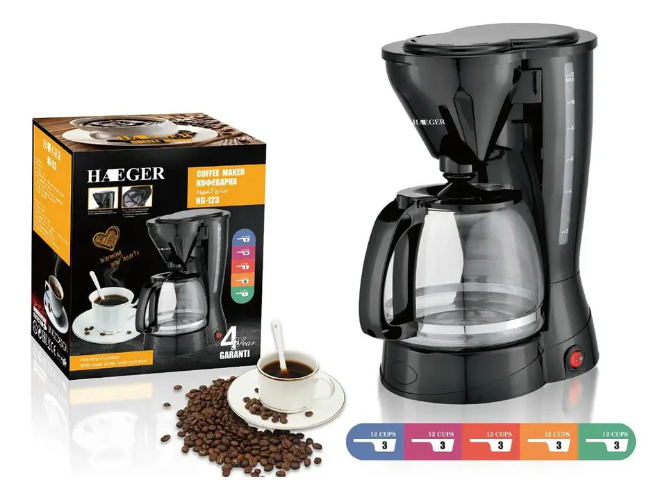 CAFETERA ELÉCTRICA 1.5LITRS HAEGER- POR MAYOR 1