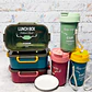 SET LONCHERA LUNCH BOX FASHION RECTANGULAR- POR MAYOR - Miniatura 4