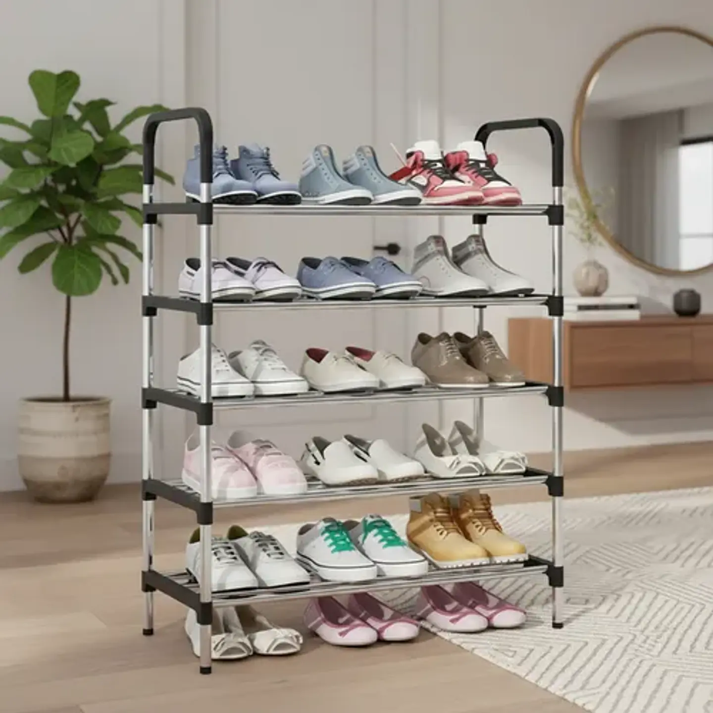 ZAPATERO ORGANIZADOR DE 5 NIVELES ESTANTE PARA 15 PARES - POR MAYOR 1