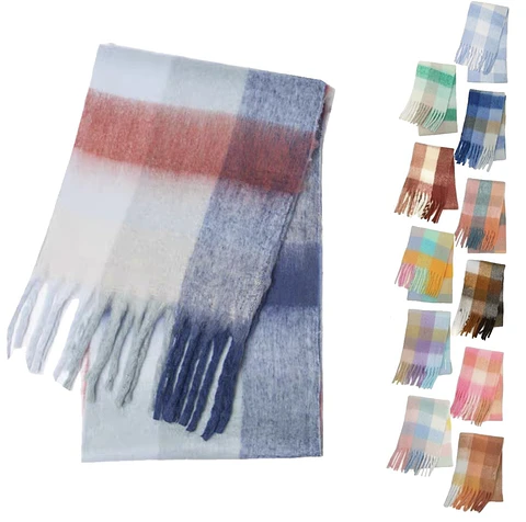 BUFANDON LANA DE ALPACA CUADRILLE 200x42CM- POR MAYOR