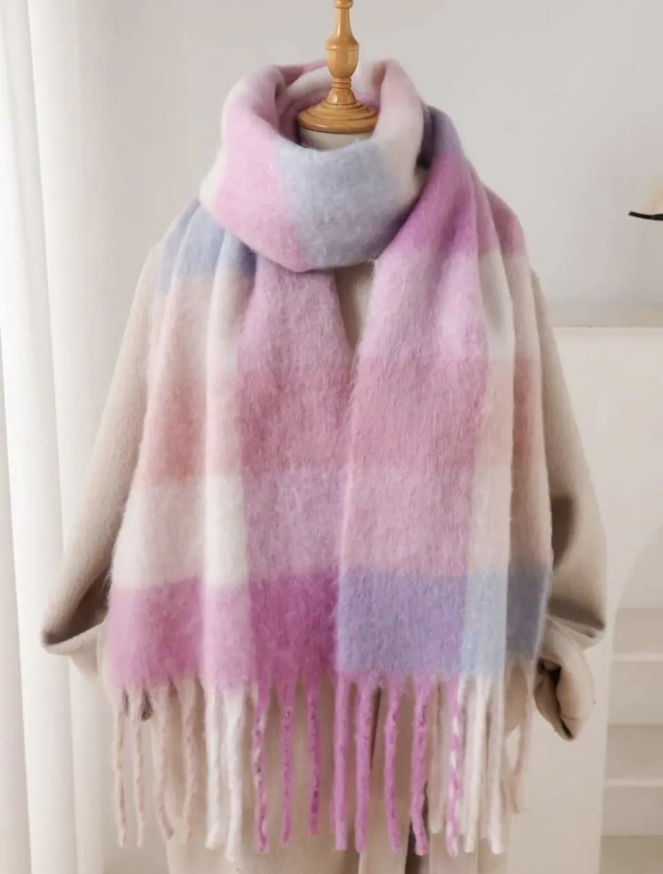 BUFANDON LANA DE ALPACA CUADRILLE 200x42CM- POR MAYOR 4