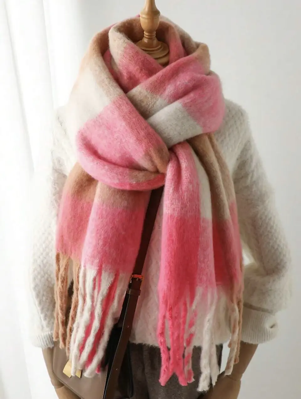 BUFANDON LANA DE ALPACA CUADRILLE 200x42CM- POR MAYOR 5