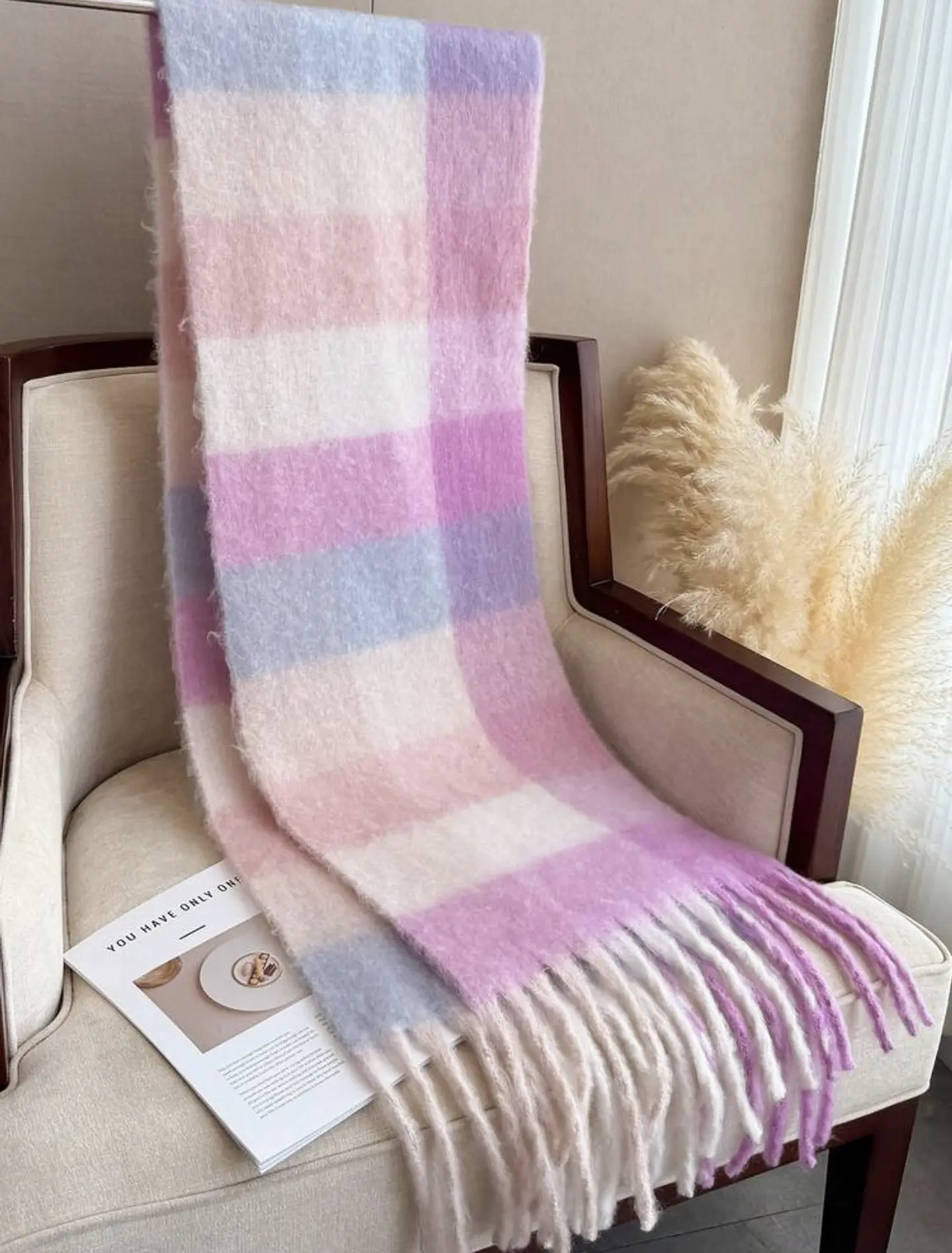 BUFANDON LANA DE ALPACA CUADRILLE 200x42CM- POR MAYOR 9