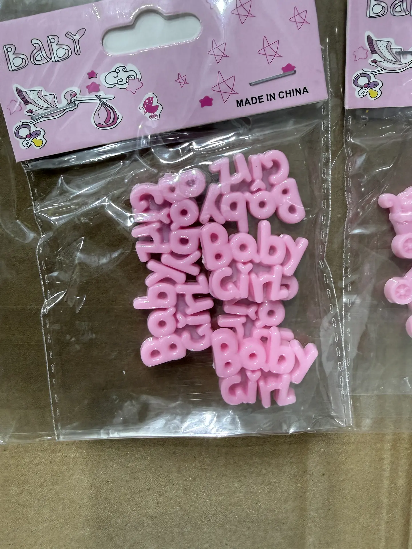 SET APLIQUES PLÁSTICOS TEMÁTICA BABY SHOWER- POR MAYOR 5