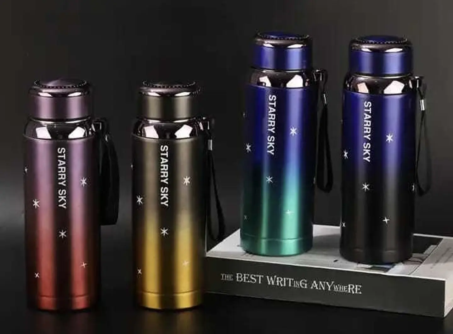 TERMO DE ACERO INOXIDABLE ESTRELLAS DE 800ML- POR MAYOR 1