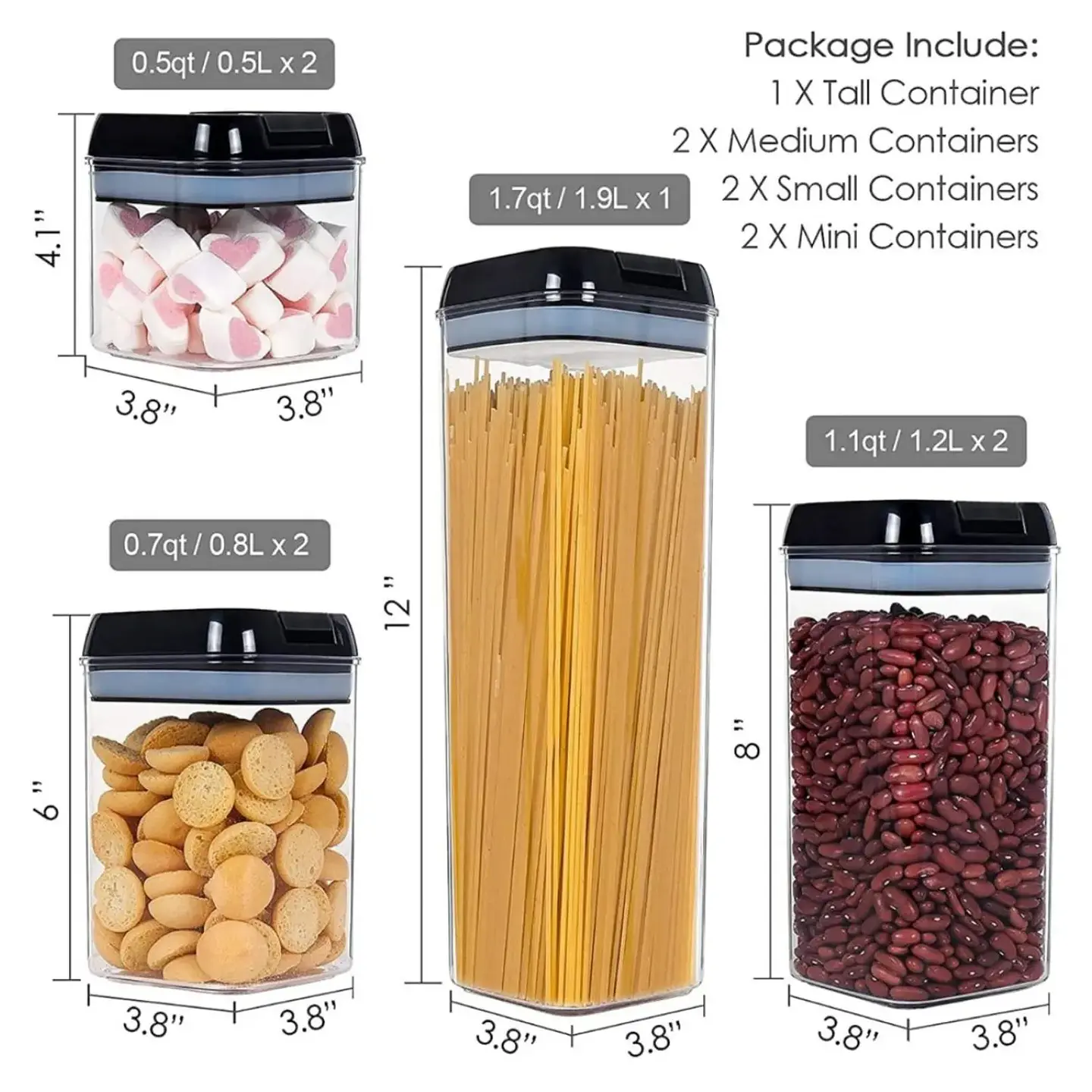 SET DE CONTENEDORES DE CEREALES DE 7PZS- POR MAYOR 5