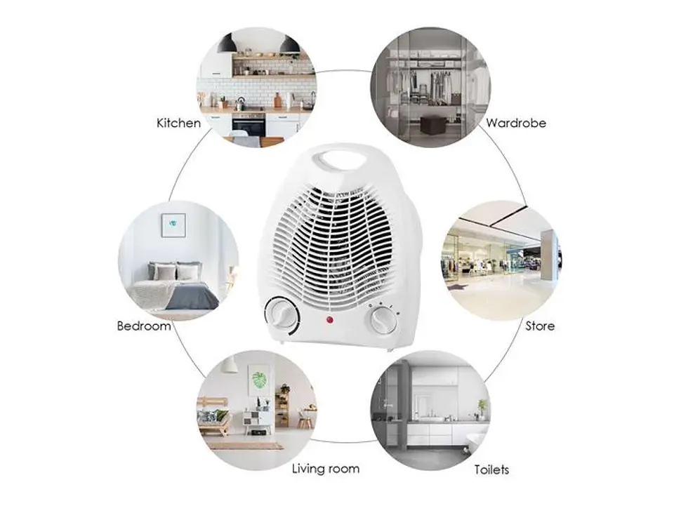 CALEFACTOR ELÉCTRICO TERMOVENTILADOR 1500W- POR MAYOR 8