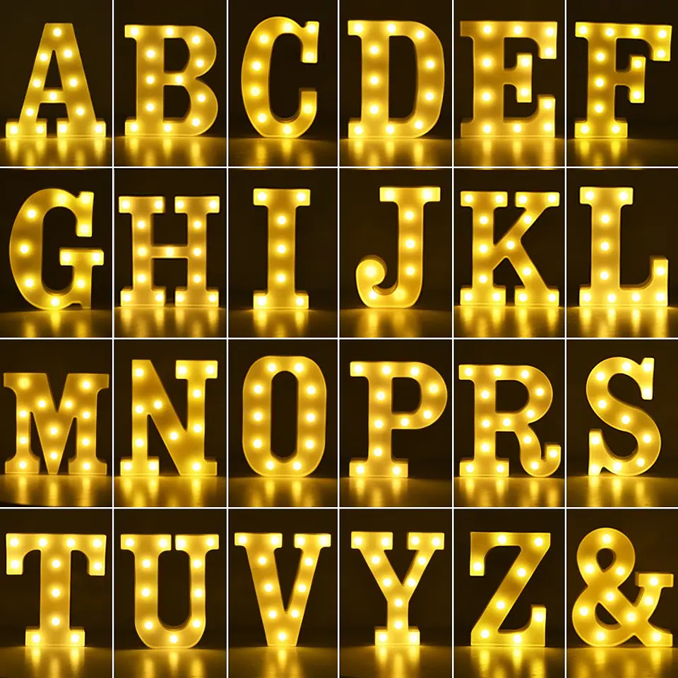 LETRAS LED A PILAS 22CM- POR MAYOR 1