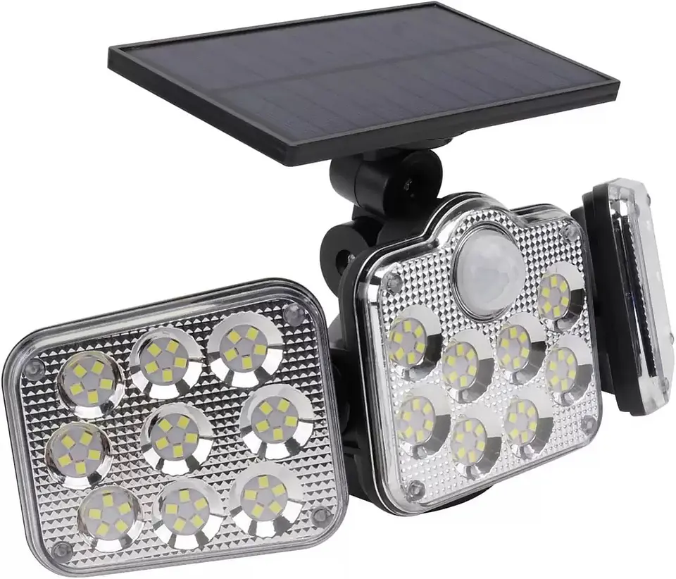 LÁMPARA SOLAR TRIPLE CABEZAL 2