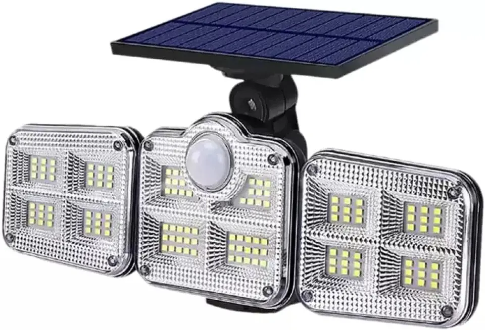 LÁMPARA SOLAR TRIPLE CABEZAL 1