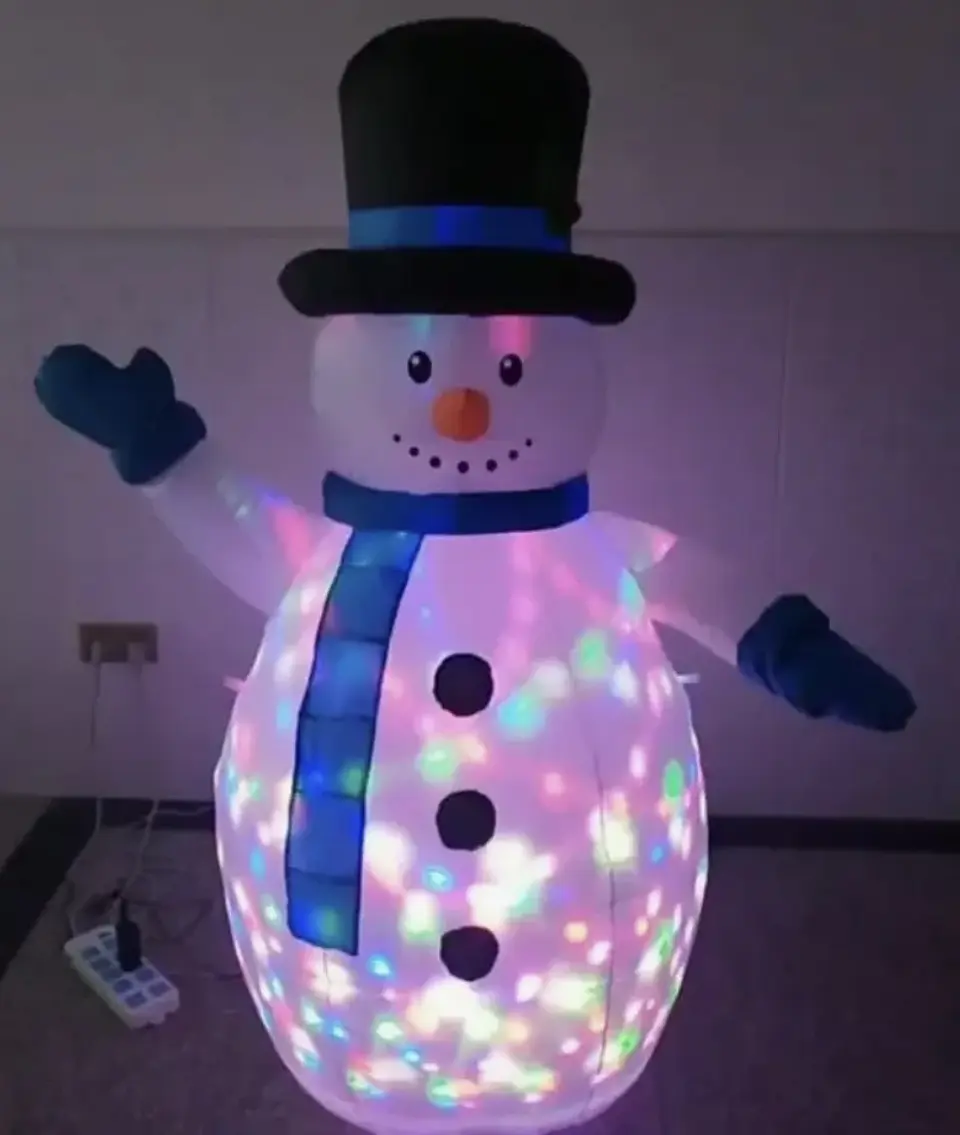 INFLABLE AUTOMÁTICO NIEVE LUCES DE COLORES  3
