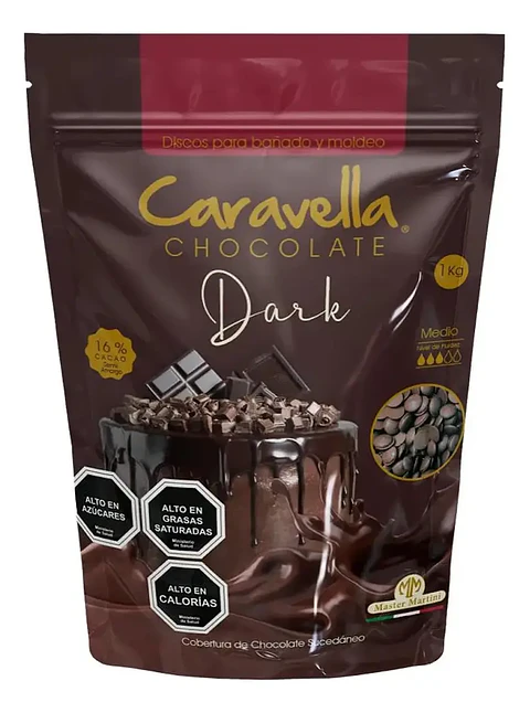 Chocolate para cobertura y moldeo Caravella - Master Martini - Dark - 1 kg