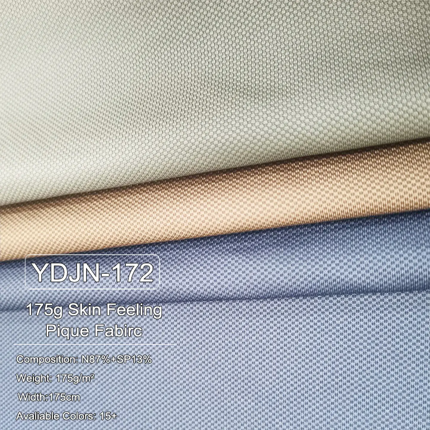 Tela Piqué Deportiva Dry Fit 175 GSM | 87% Poliamida 13% Spandex 1