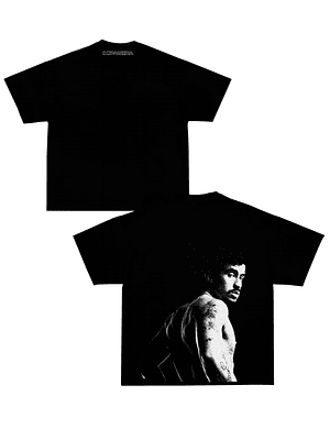 Polera DTmF Bad Bunny Negra BoxyFit