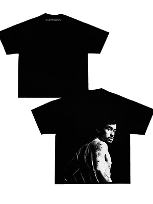 Polera DTmF Bad Bunny Negra BoxyFit