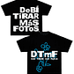Polera DTmF Flor Azul Negra BoxyFit - Miniatura 1