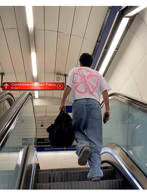 Polera San Valentín Blanca/Rosado BoxyFit