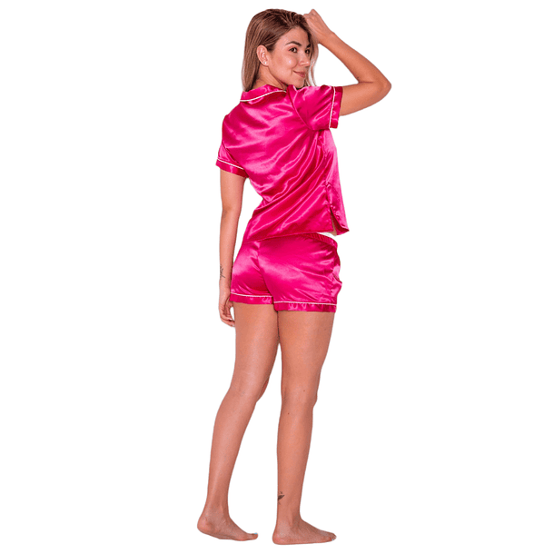 Pijama Satin Dama Short Creativa 3