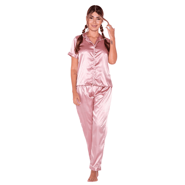 Pijama Satin Dama Pantalón Sofisticada 3