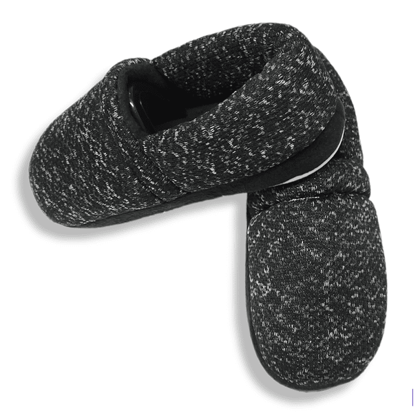 Pantuflas Zapato Confort Jaspe Negro 2