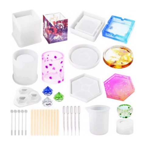 Moldes para Resina Escritorio 28 piezas