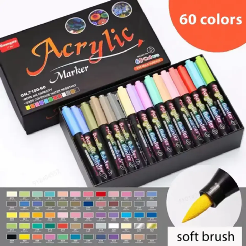 Rotuladores de  Tinta Acrilica 60 unidades 1