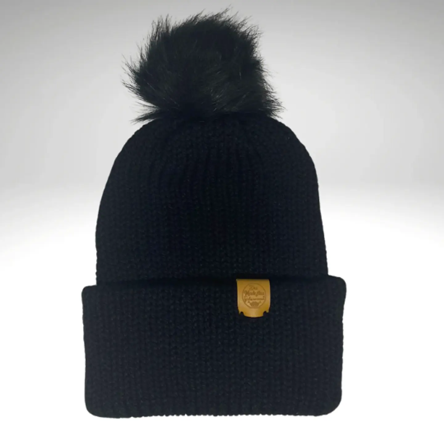 Gorro de Lana Negro con Pom Pom 2