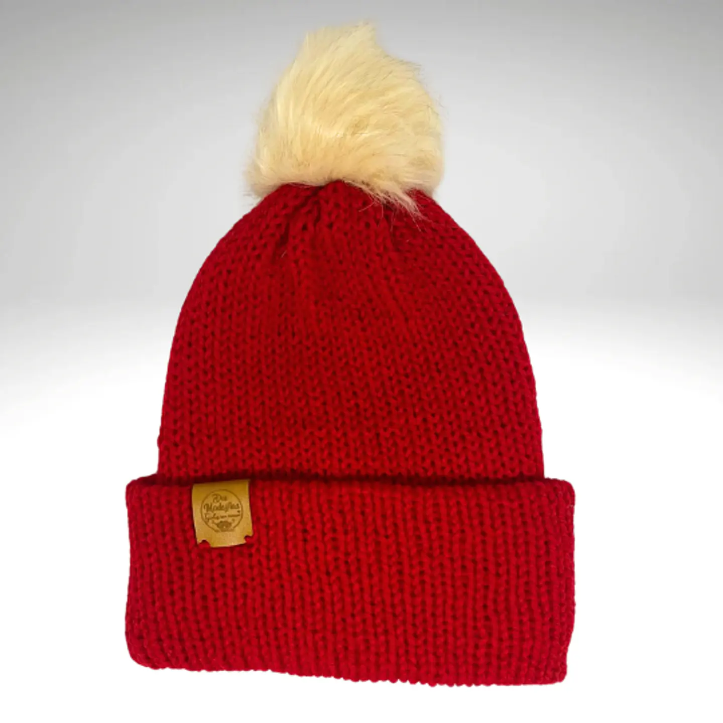Gorro de Lana Rojo con Pom Pom  2
