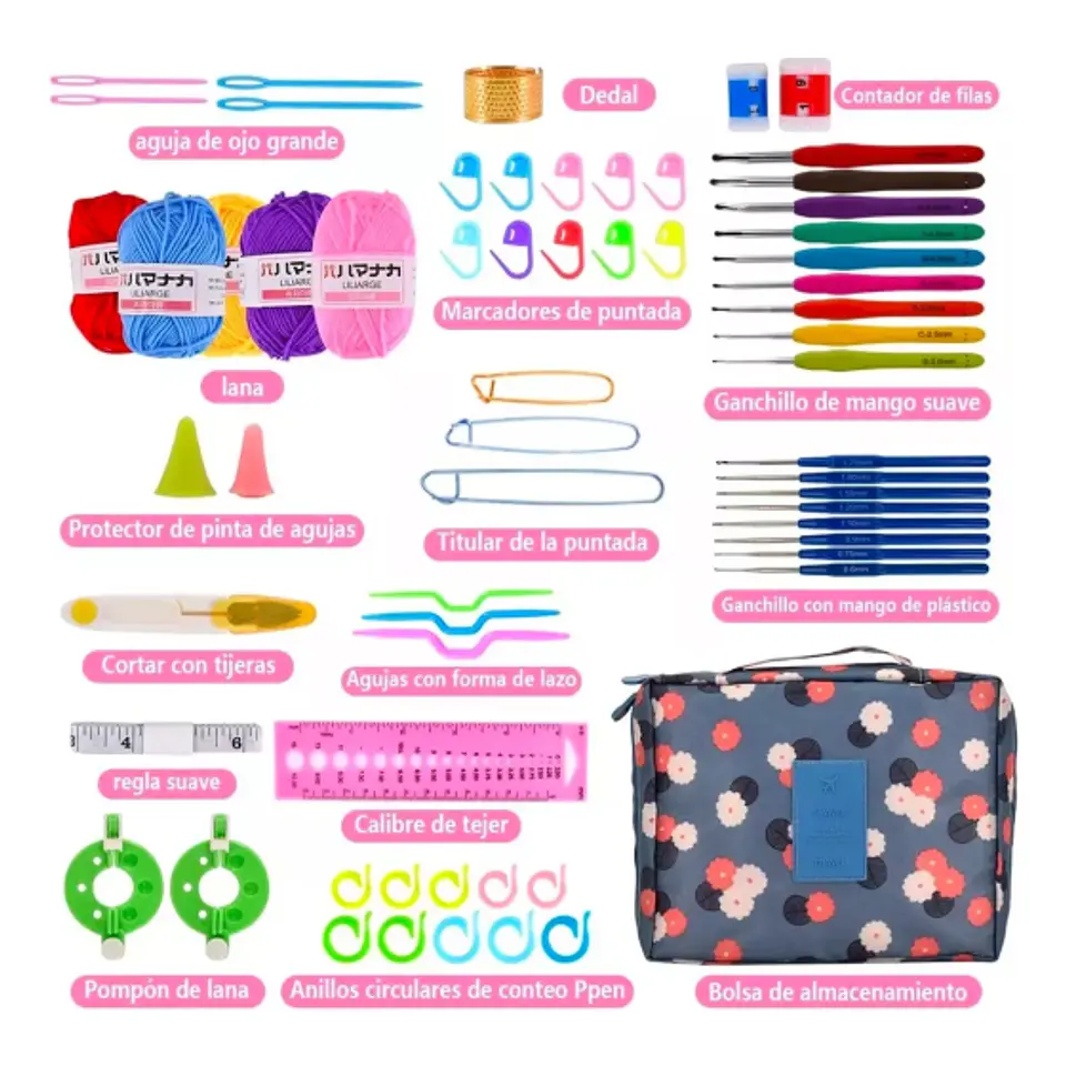 Set Crochet + Estuche  2