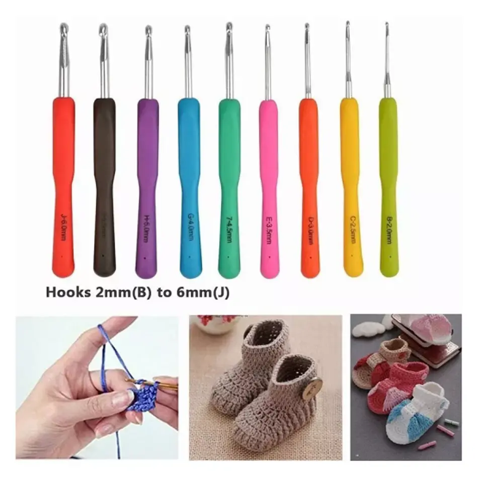 Set Crochet Ergonomicos con Estuche  5
