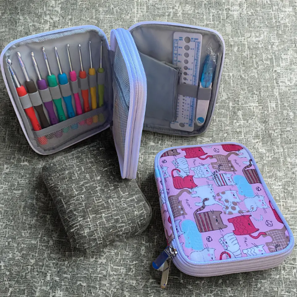 Set Crochet Ergonomicos con Estuche  3