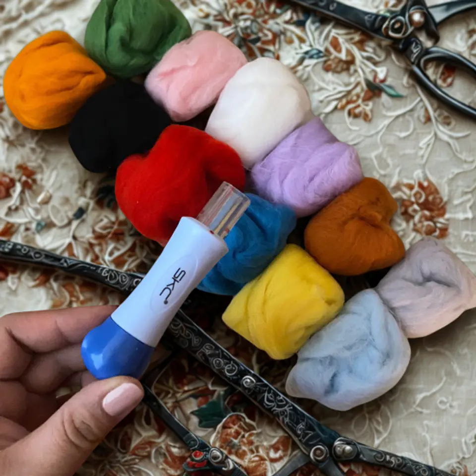 Kit Vellon Aguja + 60 Gramos de vellon  2