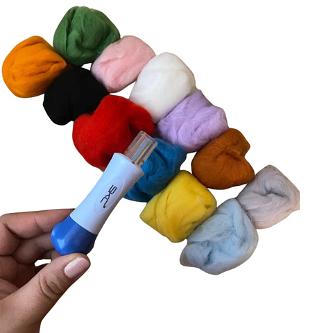 Kit Vellon Aguja + 60 Gramos de vellon 