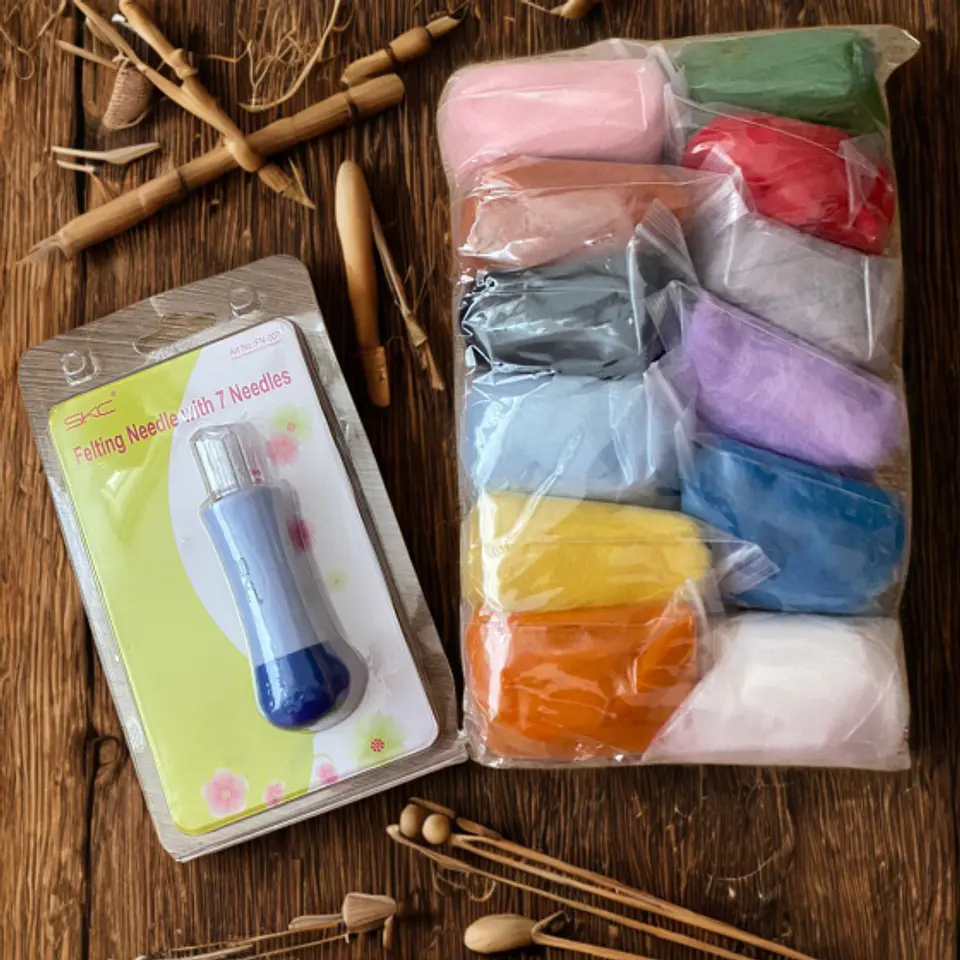Kit Vellon Aguja + 60 Gramos de vellon  3