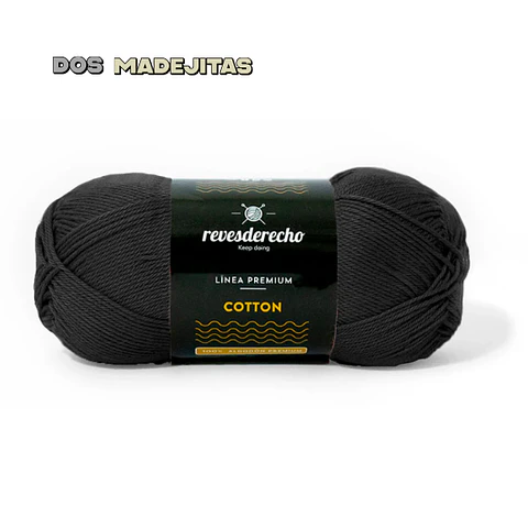 Cotton Negro Reves Derecho 100grs