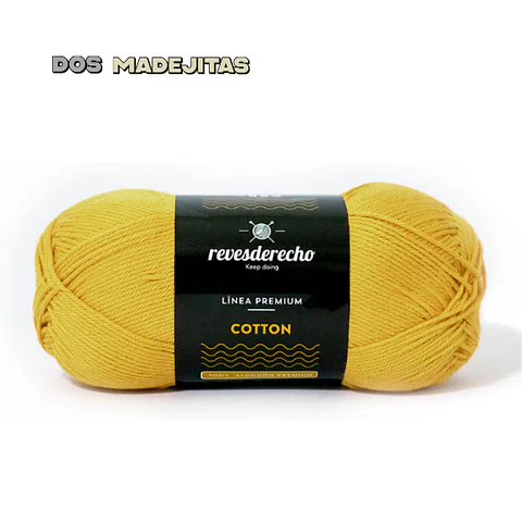 Cotton Amarillo Pastel Reves Derecho 100 grs 
