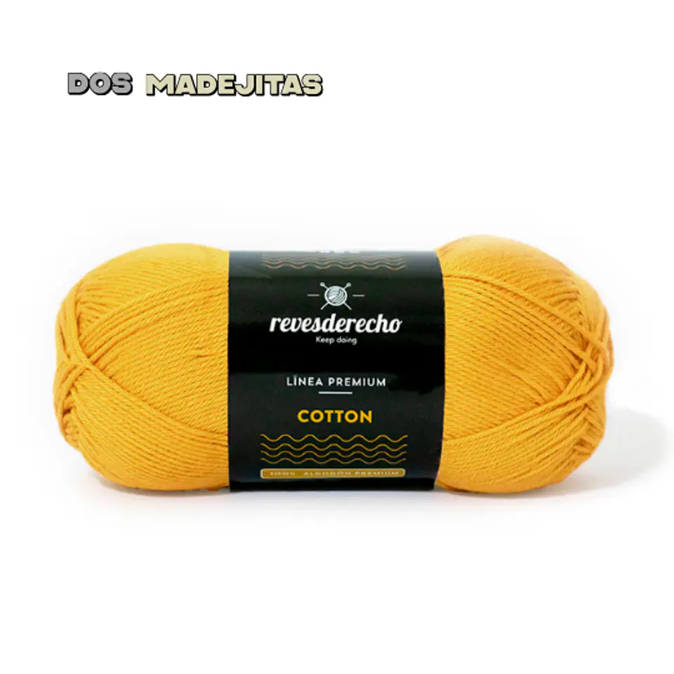 Cotton Amarillo Reves Derecho 100 grs  1