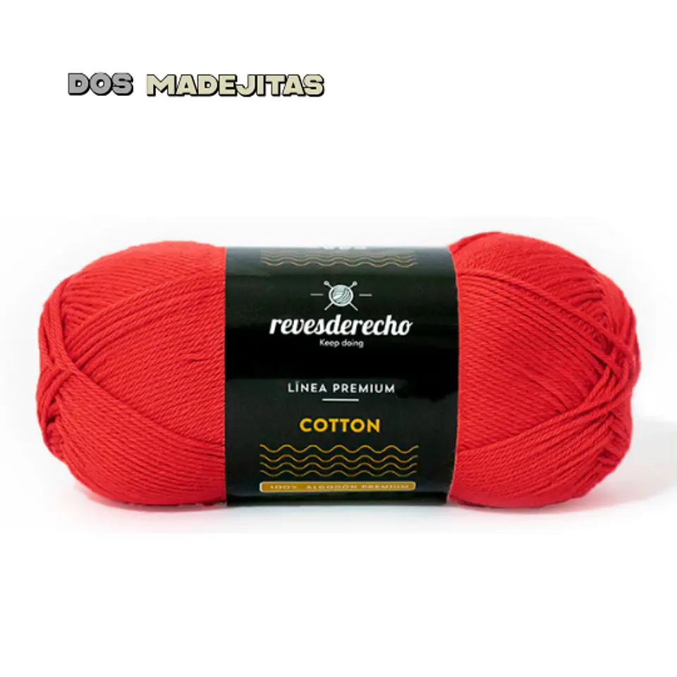 Cotton Rojo Italiano Reves Derecho 100 grs  1