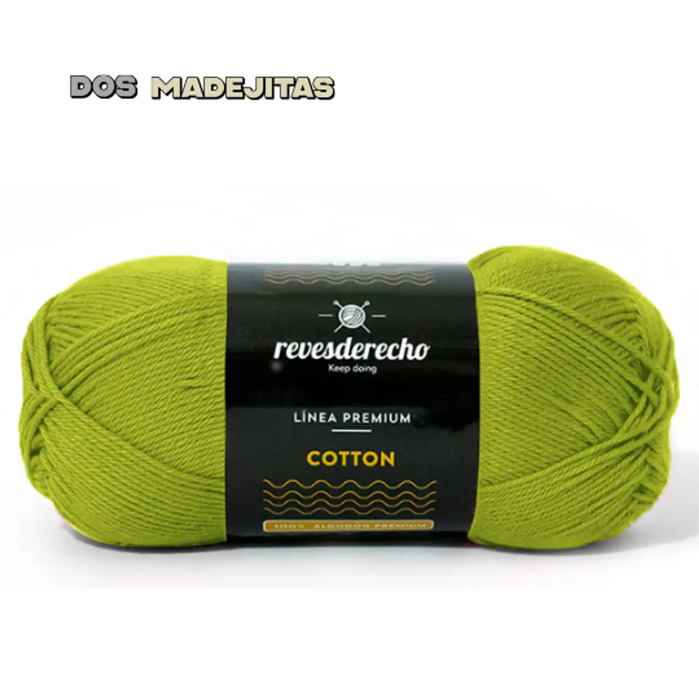 Cotton Pistacho Oscuro Reves Derecho 100 grs 1