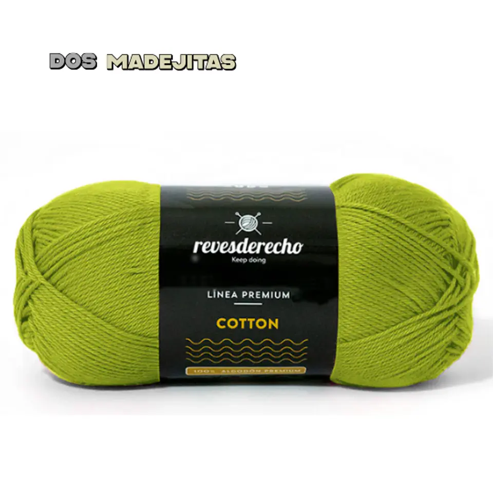 Cotton Pistacho Oscuro Reves Derecho 100 grs 1