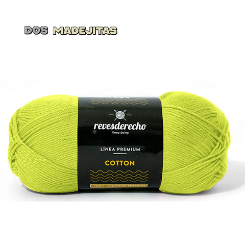 Cotton Pistacho Claro Reves Derecho 100 grs 