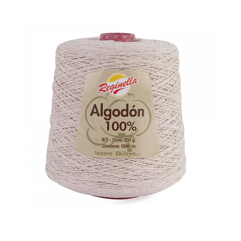 Cono Algodón 100% Crudo 500Grs