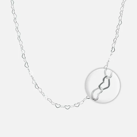 Cadena Corazones Entrelazados M50