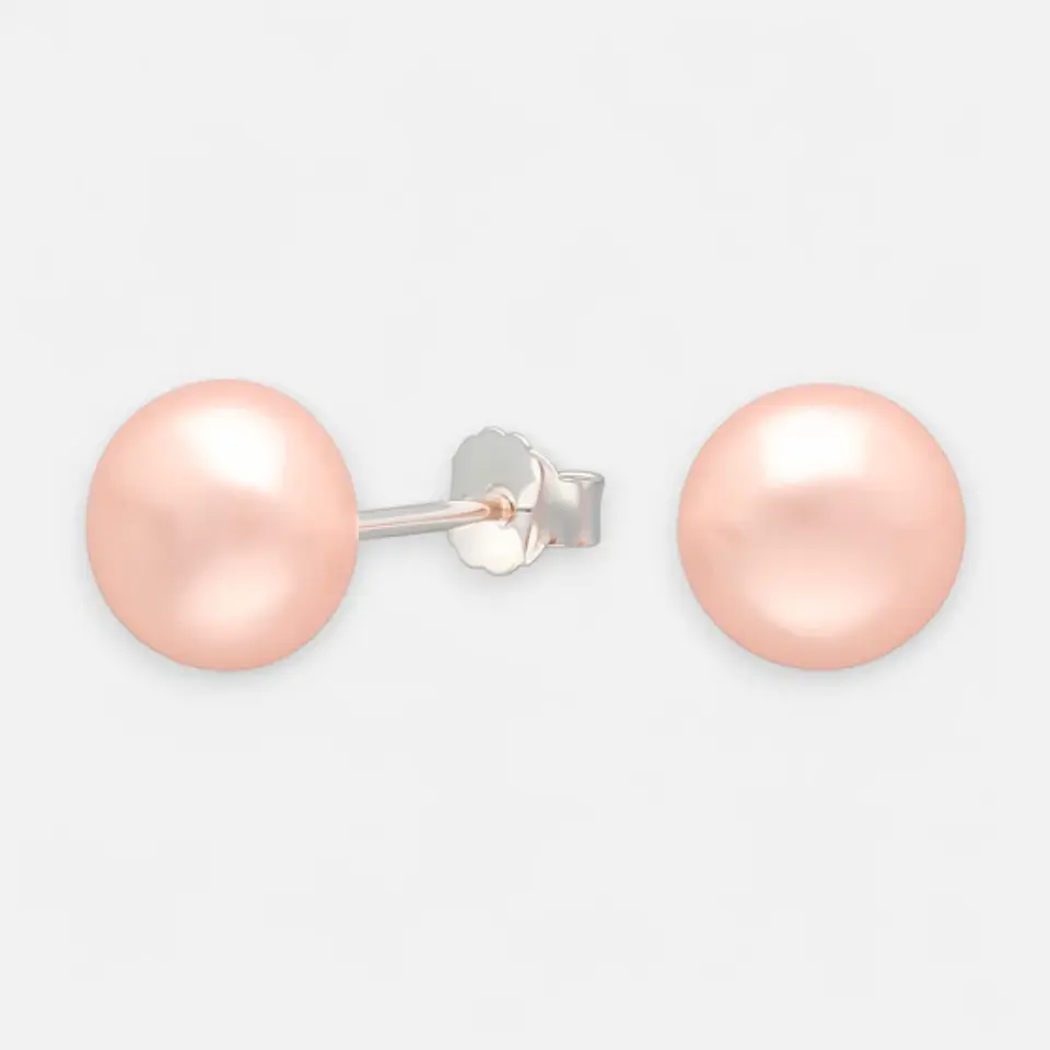 Aro Perla Achatada Rosada 8 mm 1