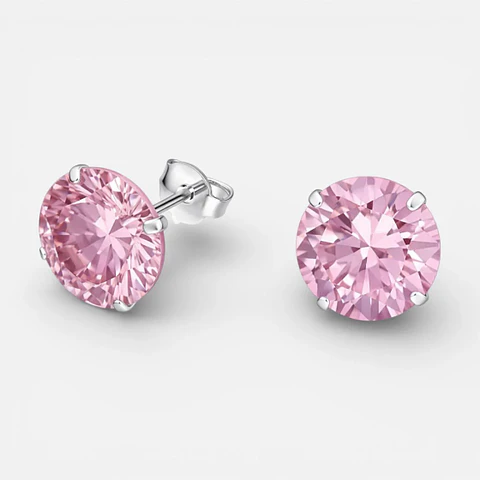 Aro Circón Rosa Francia 10 mm